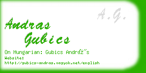 andras gubics business card
